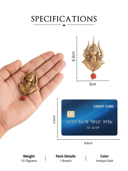 Mahadev Emblem Brooch