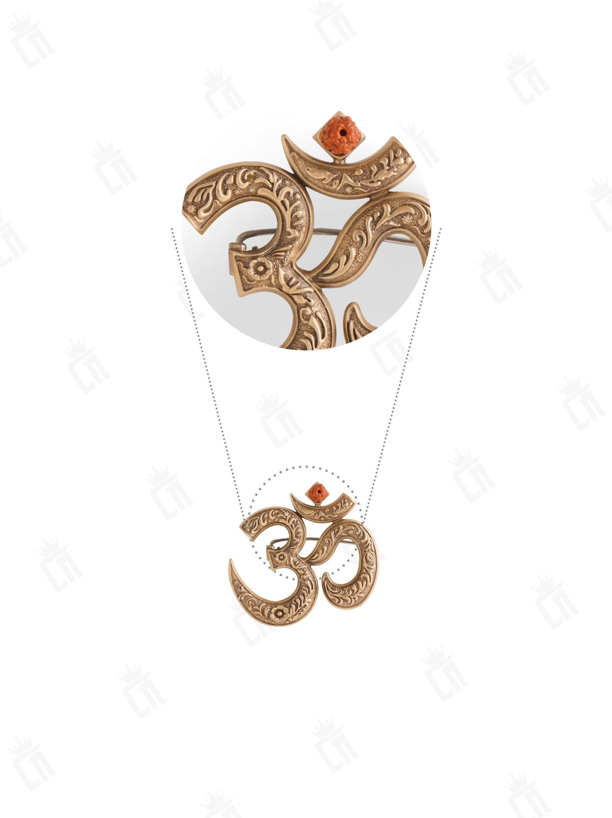 Royal Om Emblem Brooch