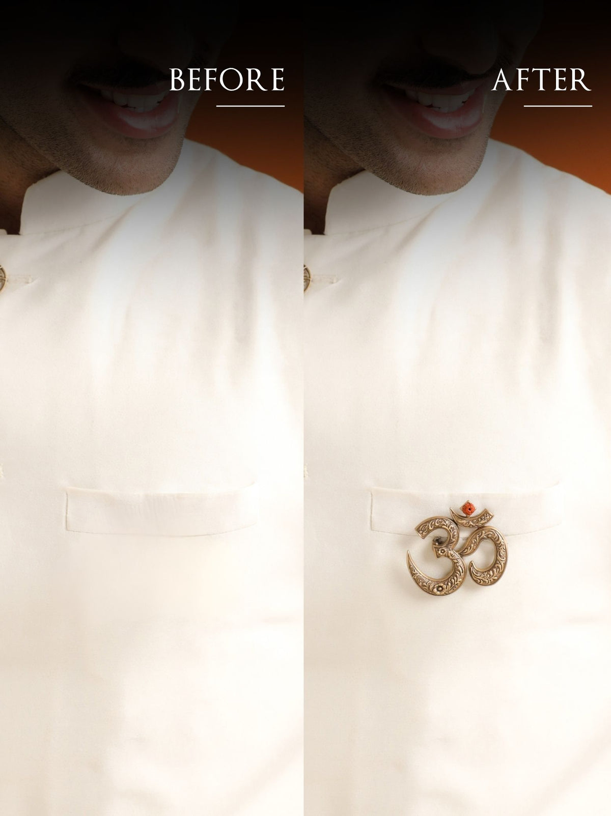 Royal Om Emblem Brooch