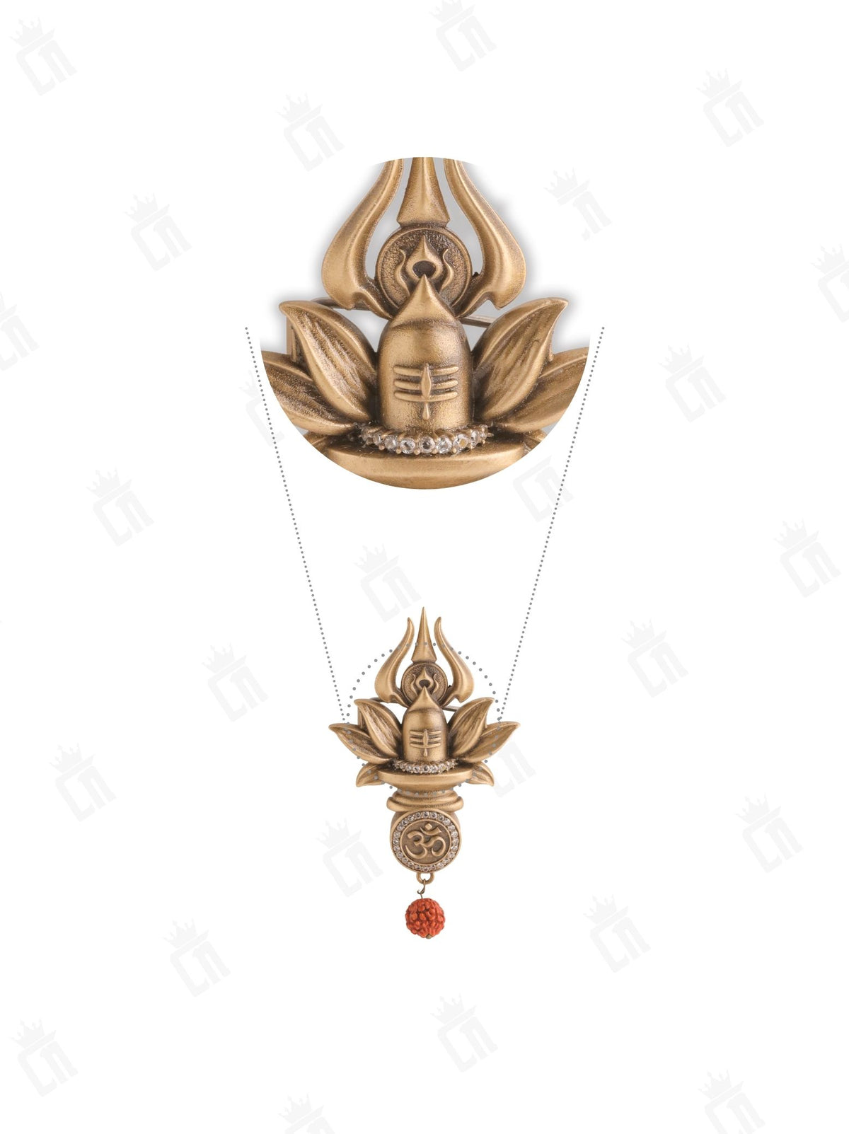 Sacred Shivling Emblem Brooch