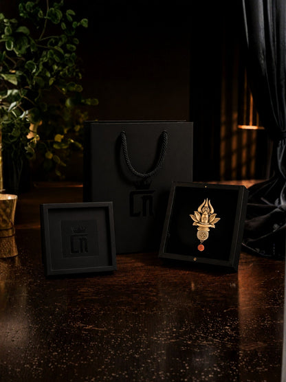 Sacred Shivling Emblem Brooch