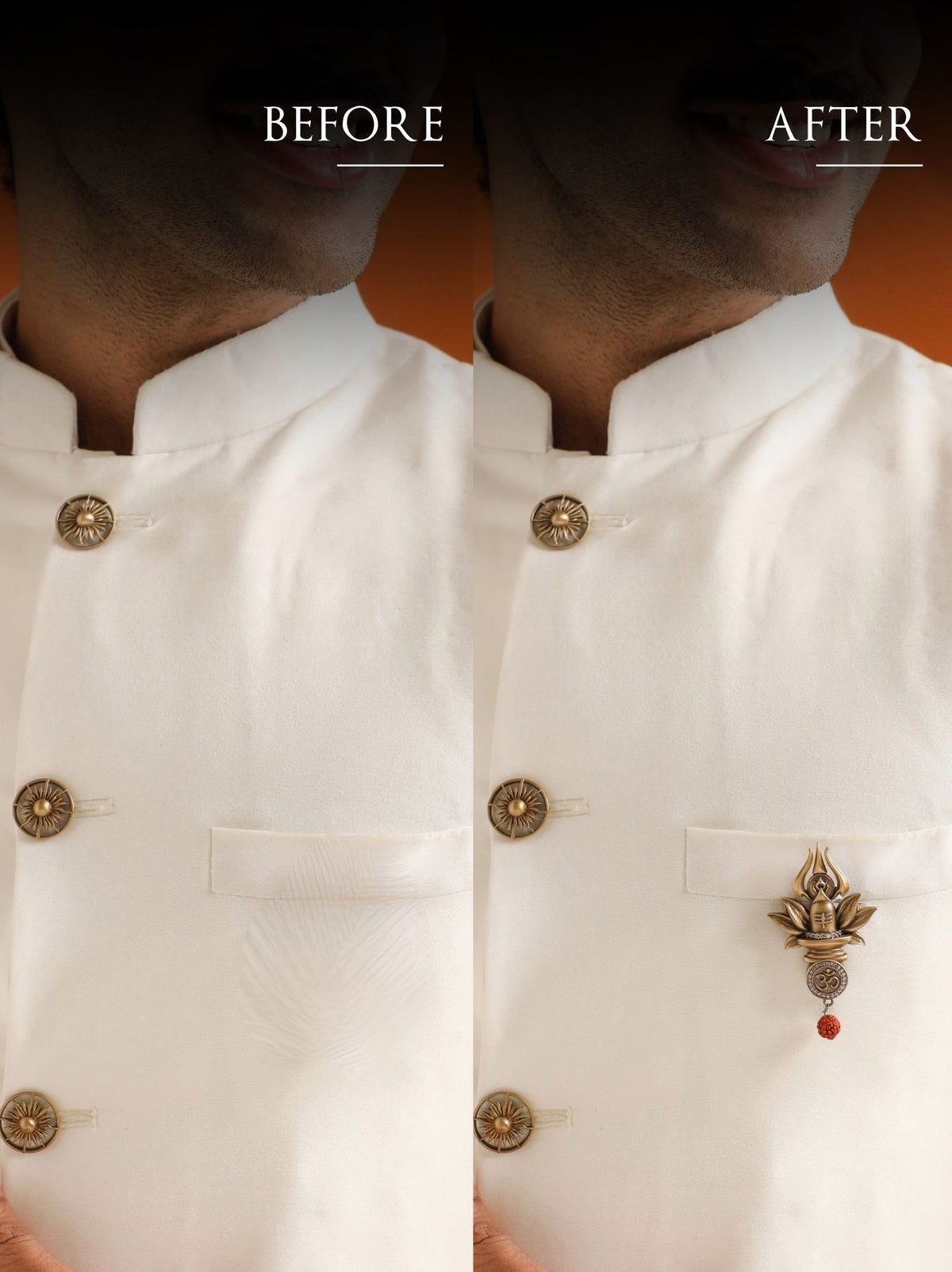 Sacred Shivling Emblem Brooch