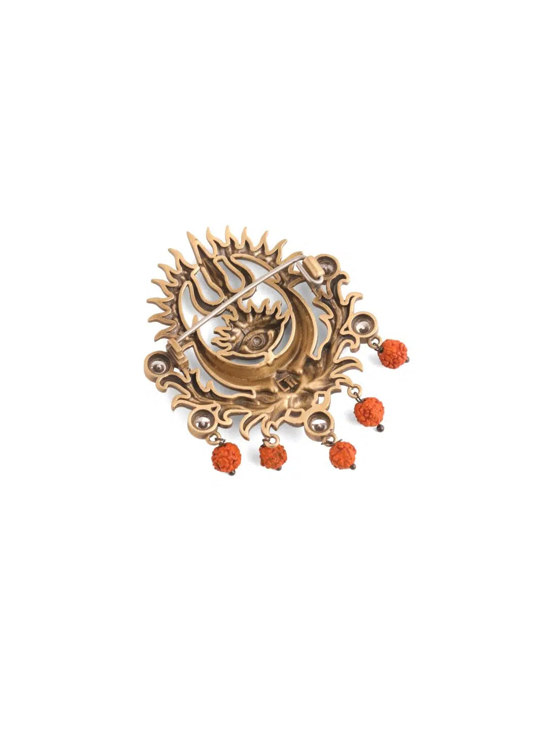 Sacred Trishul Emblem Brooch