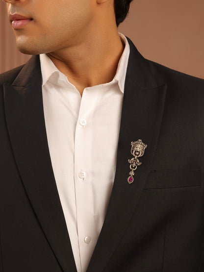 The Regal Lion Knocker Brooch