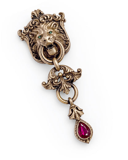 The Regal Lion Knocker Brooch
