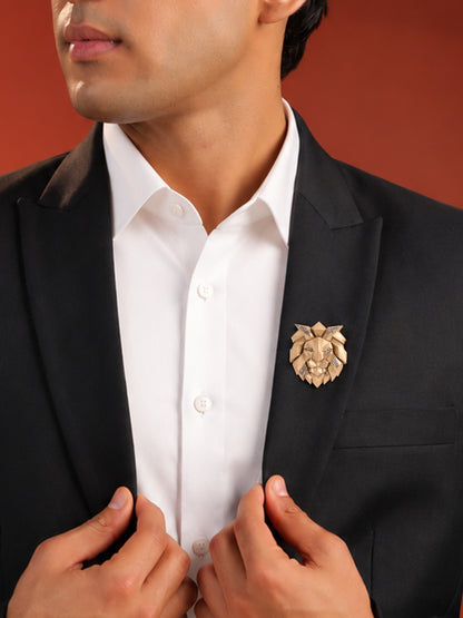 Golden Lionheart Brooch