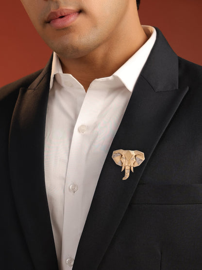 Faceted Elephant Brooch