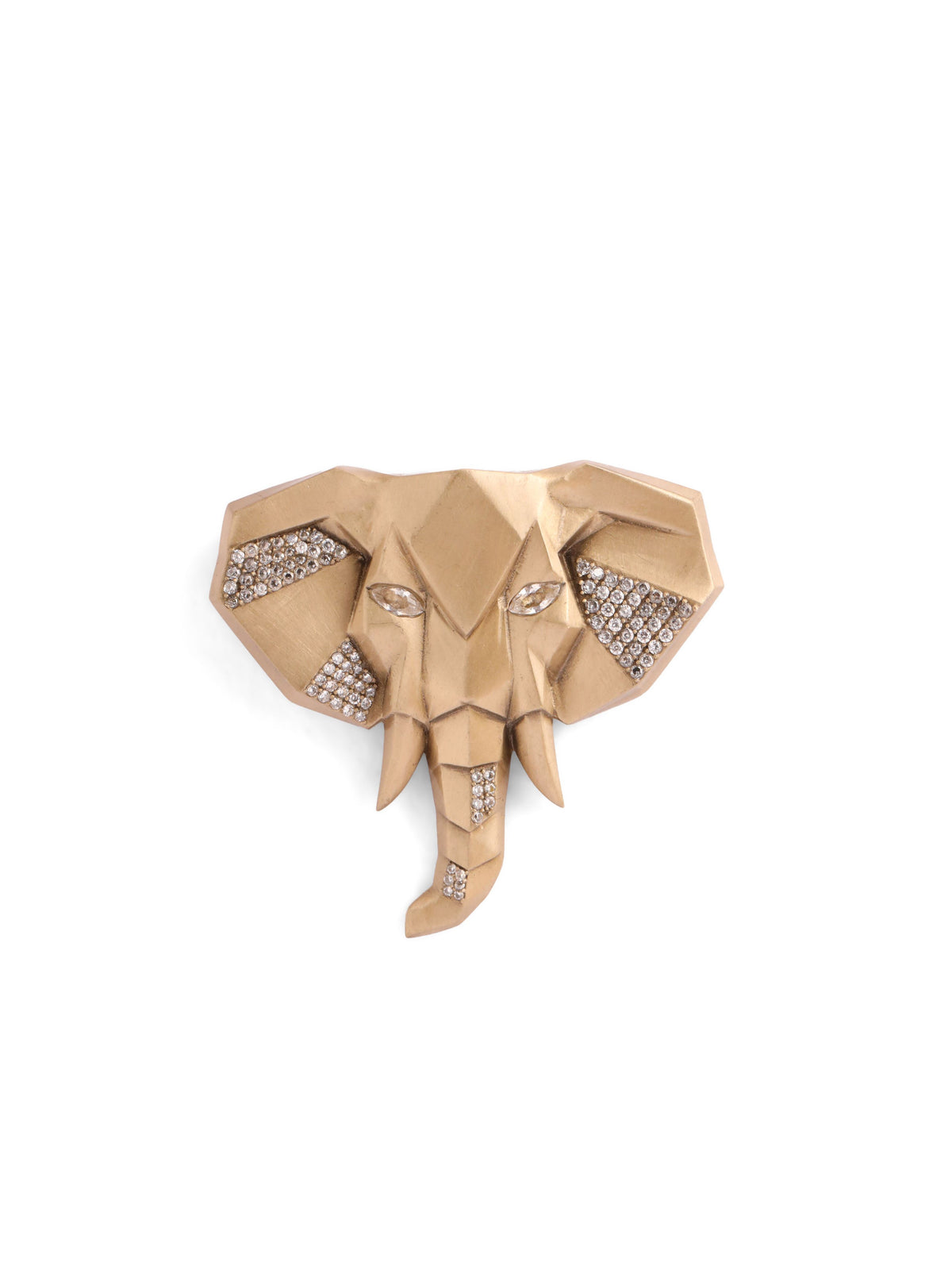 Faceted Elephant Brooch