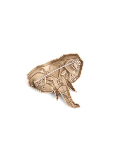 Faceted Elephant Brooch