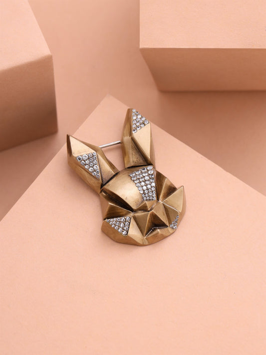 Faceted Hare Brooch