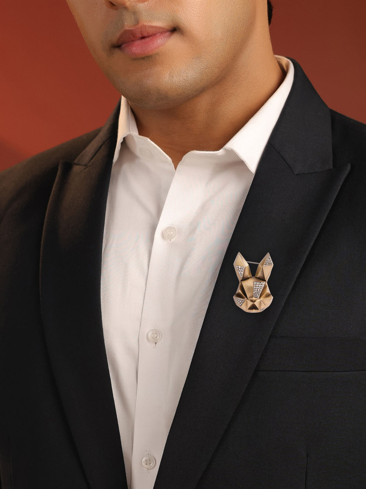 Faceted Hare Brooch