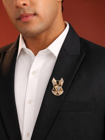 Golden Bunny Brooch