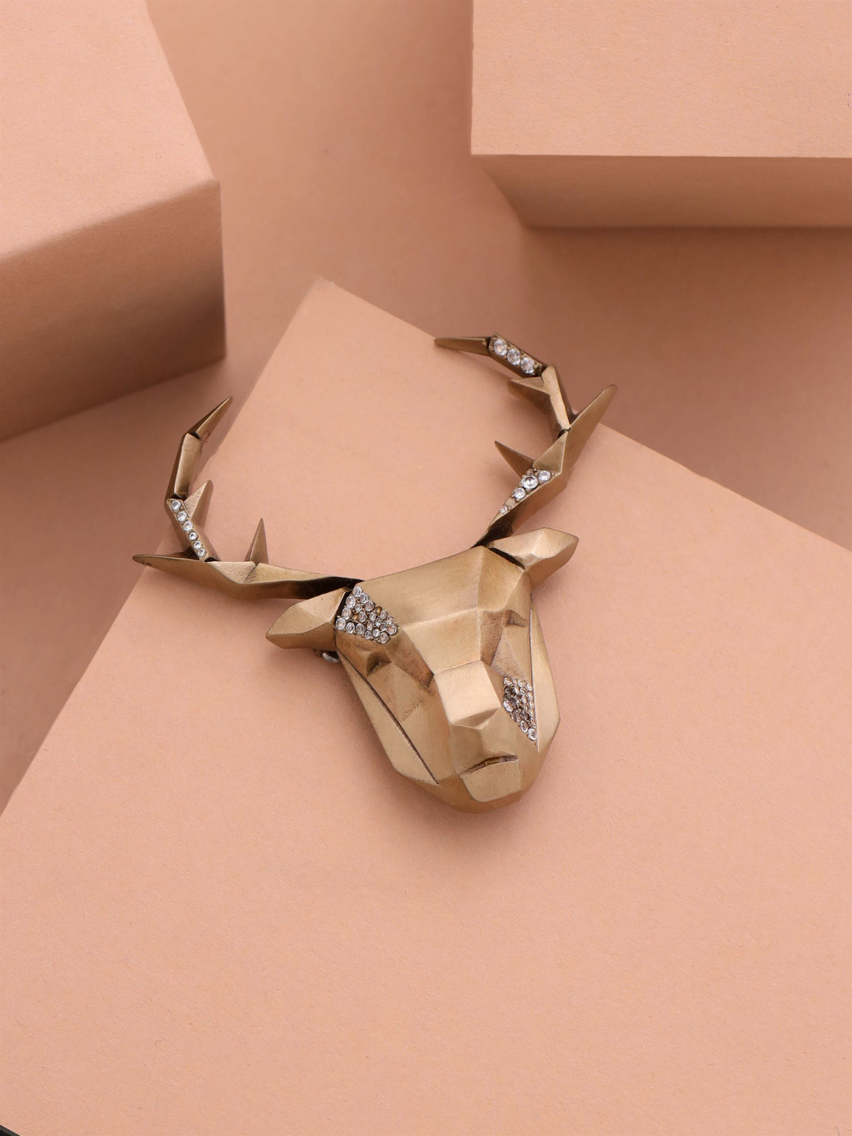 Faceted Stag Brooch