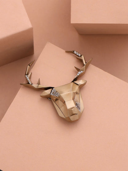 Faceted Stag Brooch