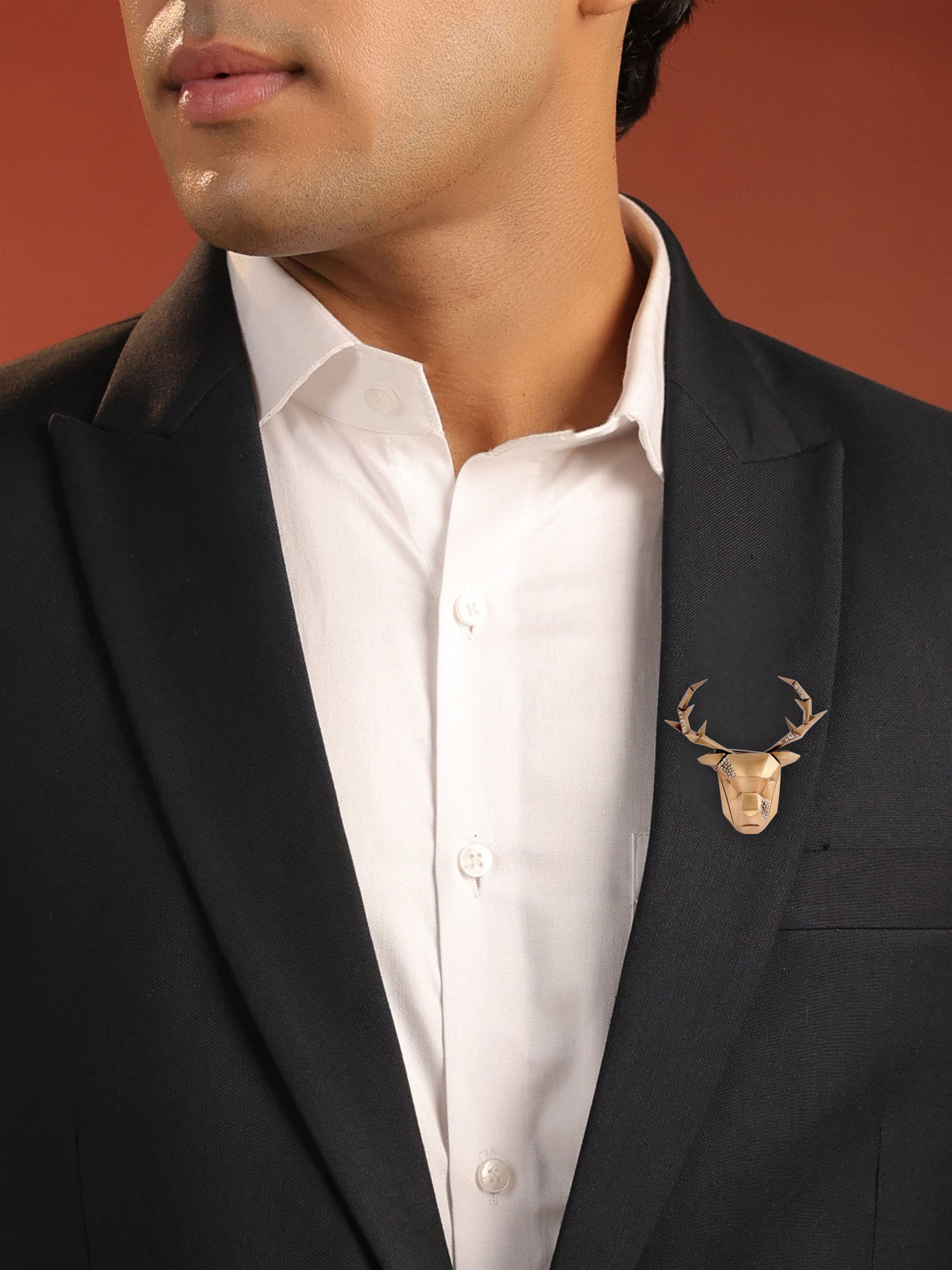 Faceted Stag Brooch