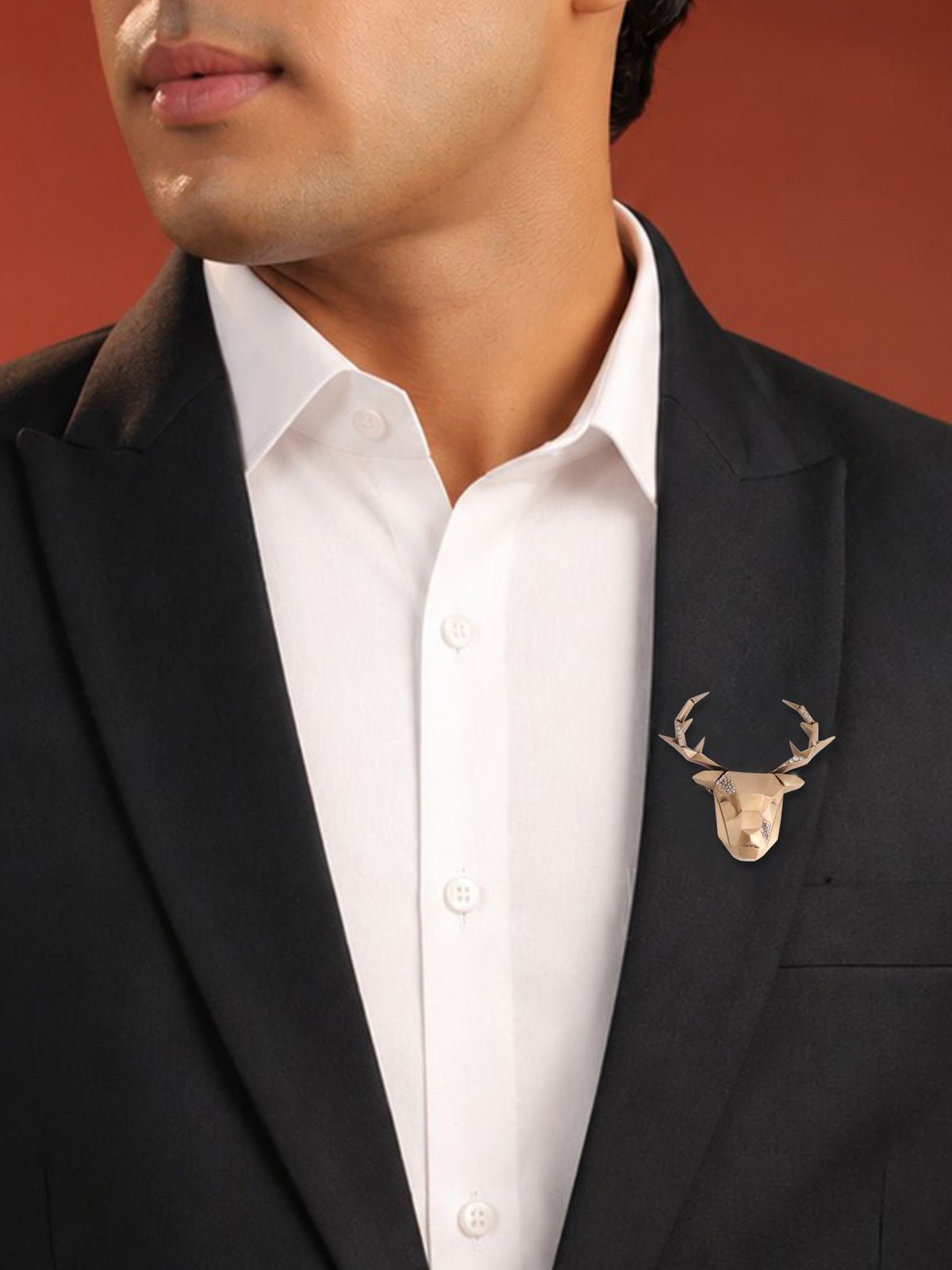 Golden Stag Brooch