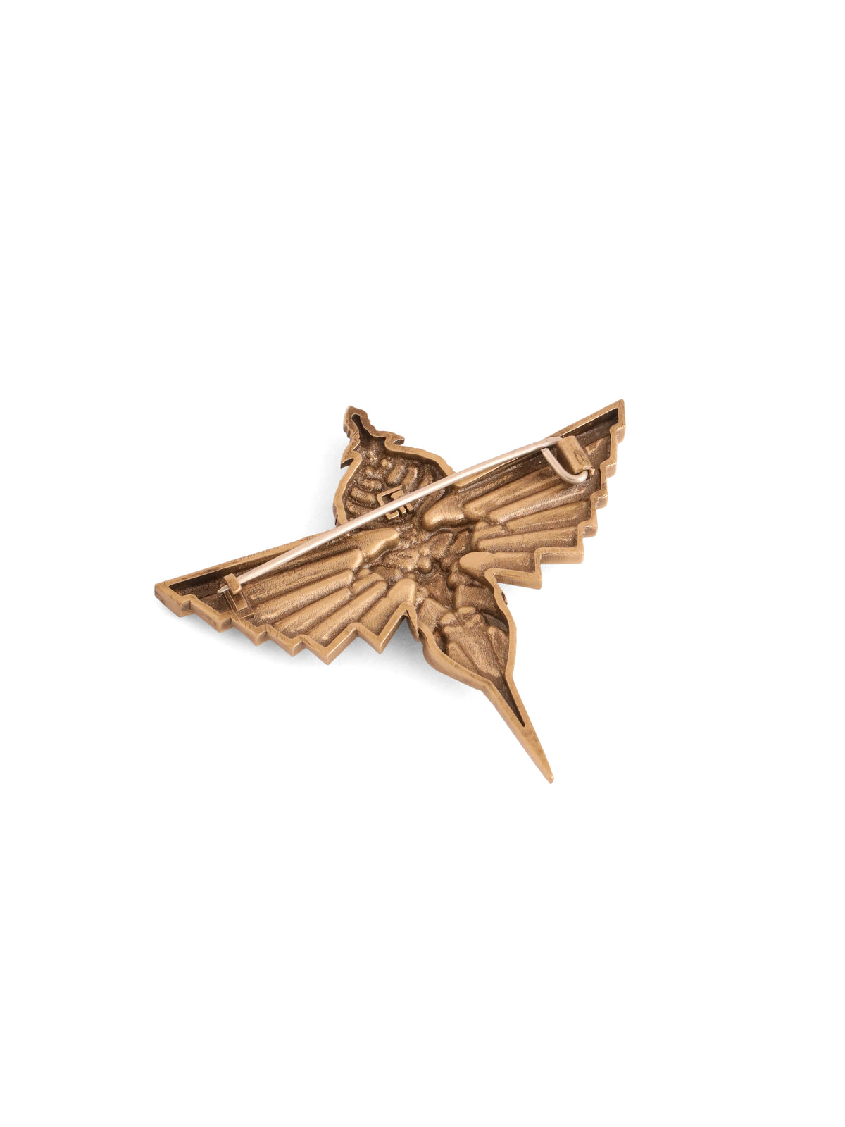 The Divine Wings Brooch - antique gold brooch for men with the divine wings motif, flat lay view