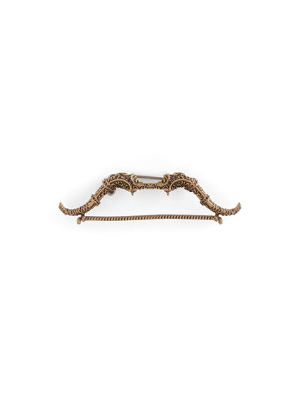 The Royal Bow brooch - antique gold brooch for men with royal bow motif, detail view
