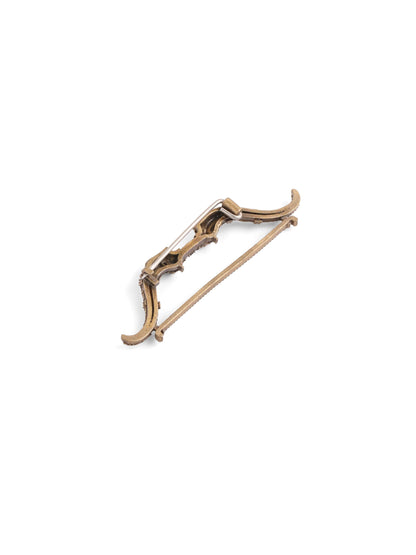 The Royal Bow brooch - antique gold brooch for men with royal bow motif, front view