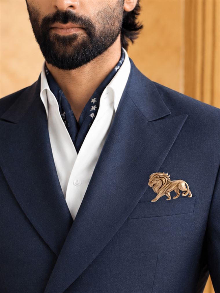 The Regal Stride Lion Brooch