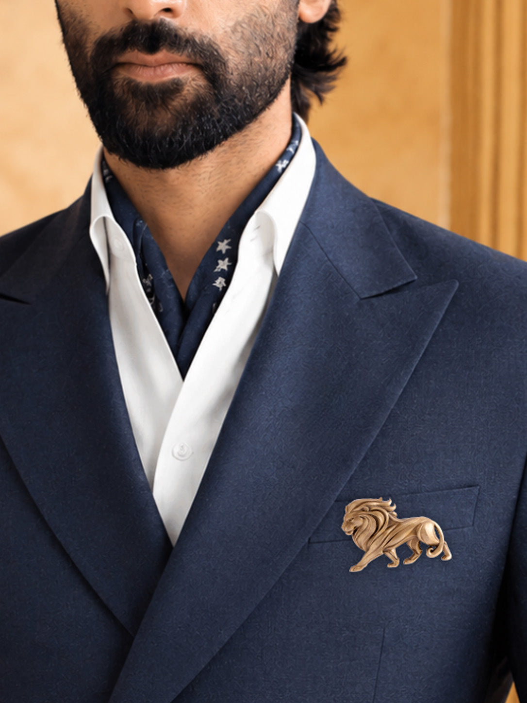 The Regal Stride Lion Brooch