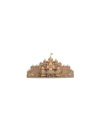 The Ayodhaya brooch - antique gold brooch for men with ayodhaya motif, detail view