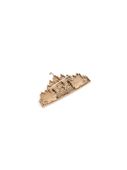 The Ayodhaya brooch - antique gold brooch for men with ayodhaya motif, back view