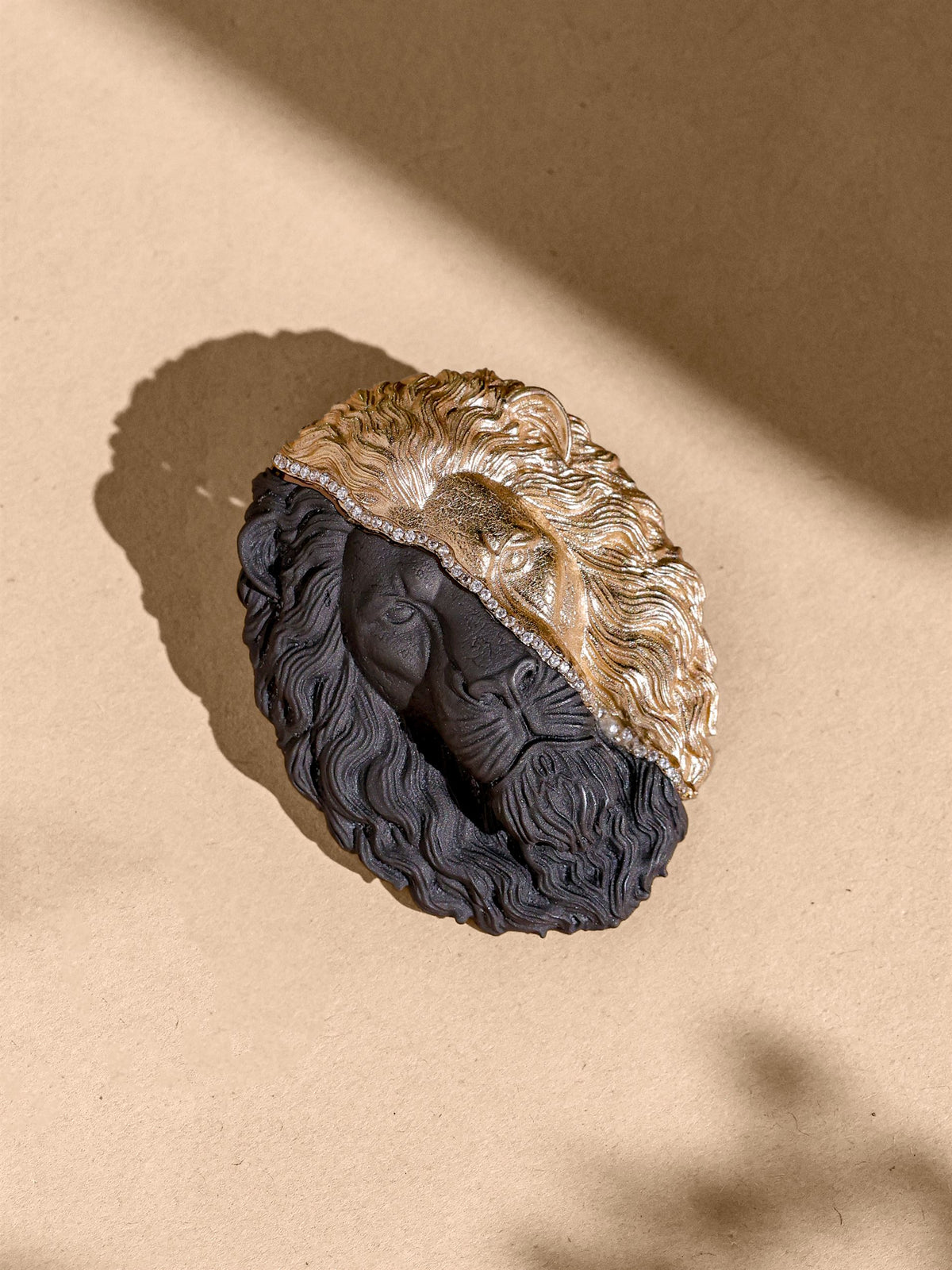 The Dual-Tone Lion Majesty Brooch