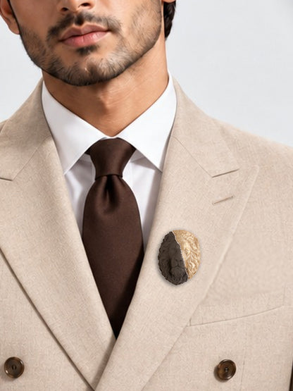 The Dual-Tone Lion Majesty Brooch