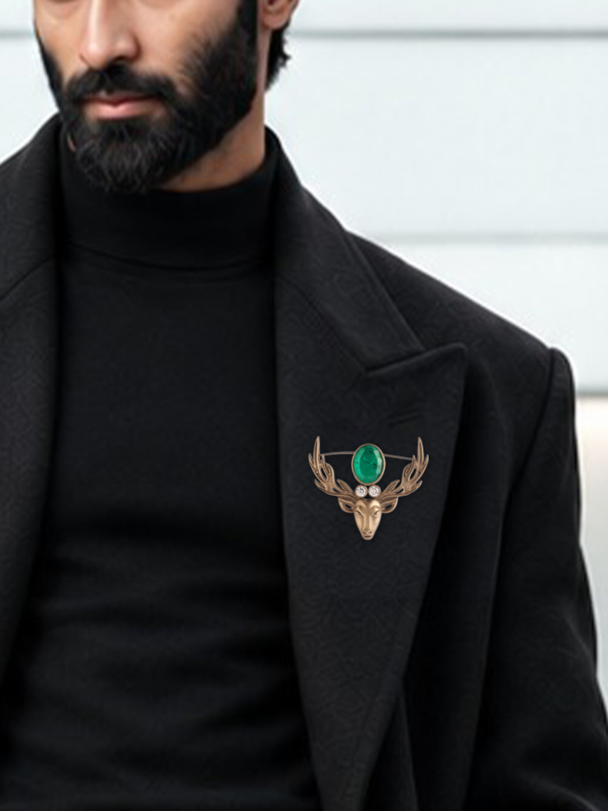 The Emerald Stag Brooch