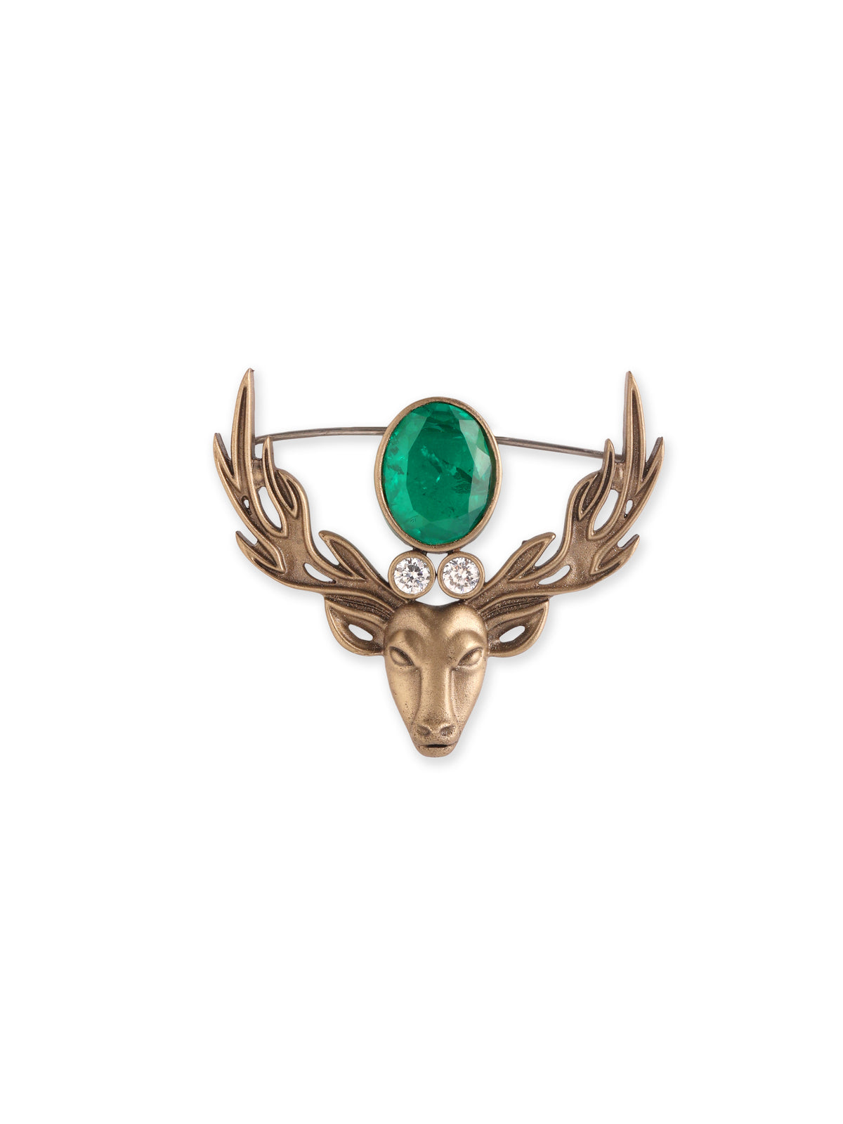 The Emerald Stag Brooch
