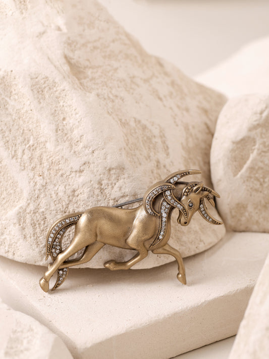 The Crystal Galloping Horse Brooch