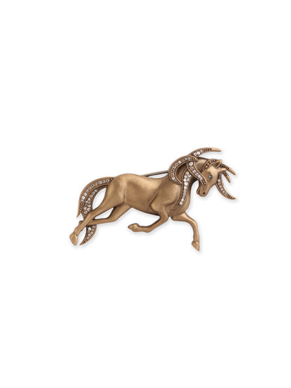 The Crystal Galloping Horse Brooch