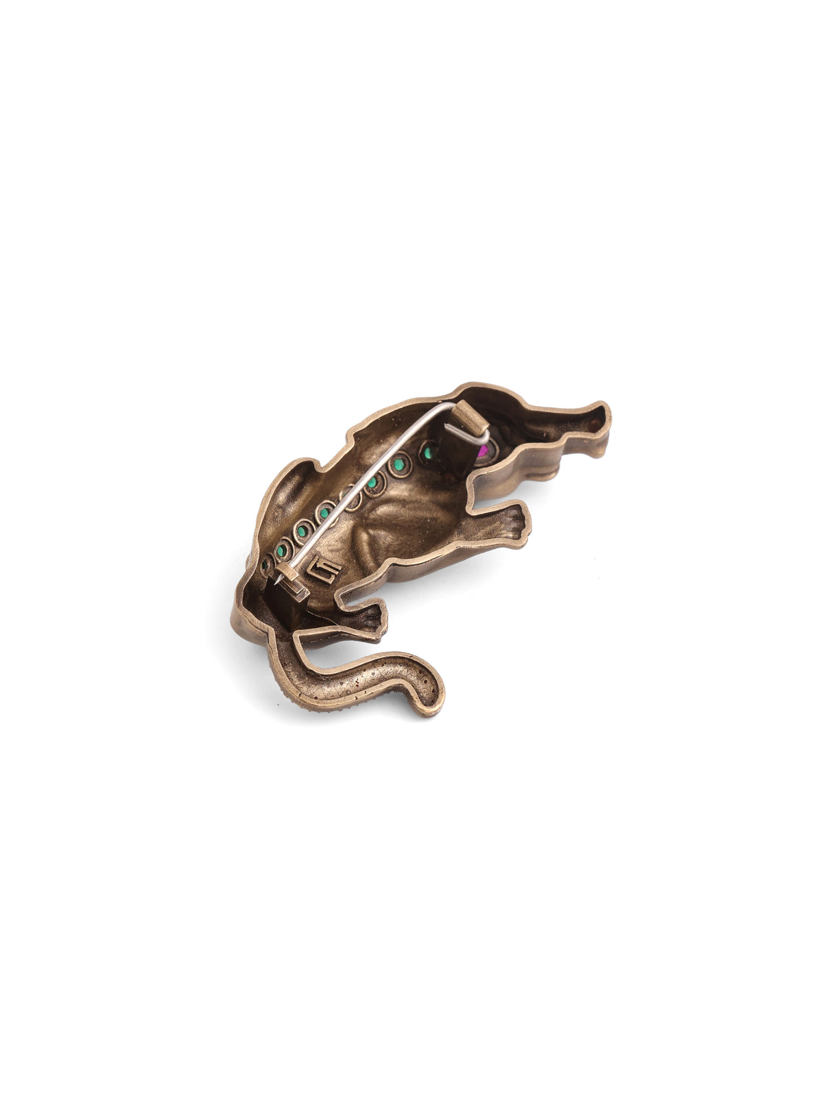 The Jeweled Resting Tiger Brooch