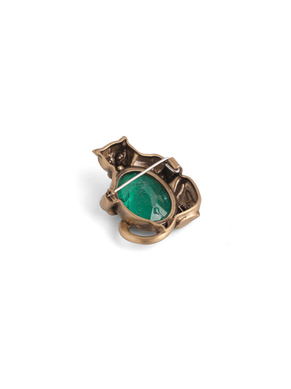 The Emerald Guardian Tiger Brooch