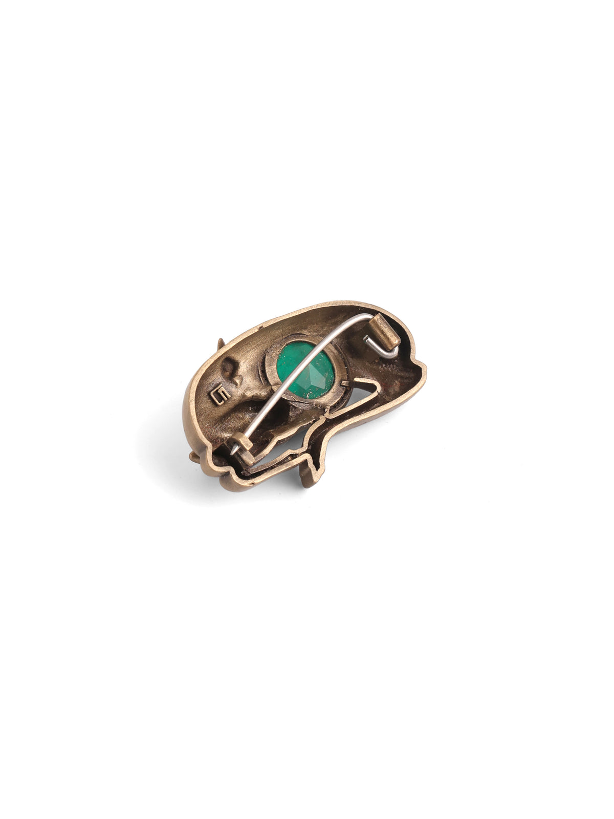 The Emerald Sleeping Deer Brooch