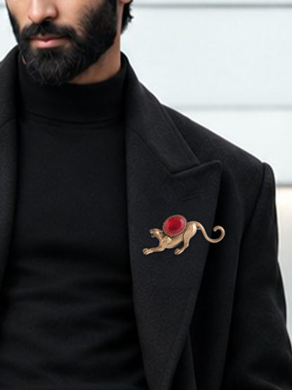 The Ruby Leaping Panther Brooch