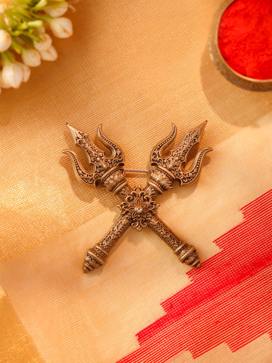 Shakti Trishul Brooch