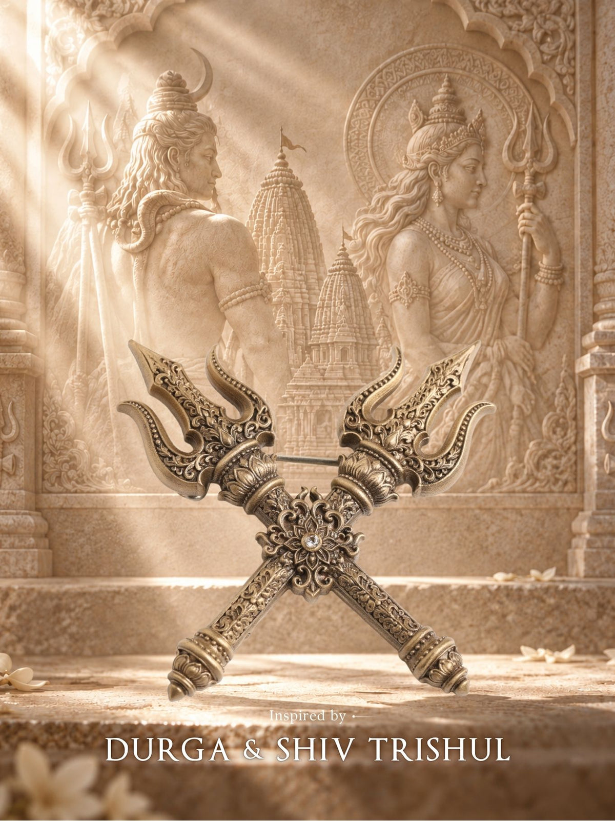 Shakti Trishul Brooch