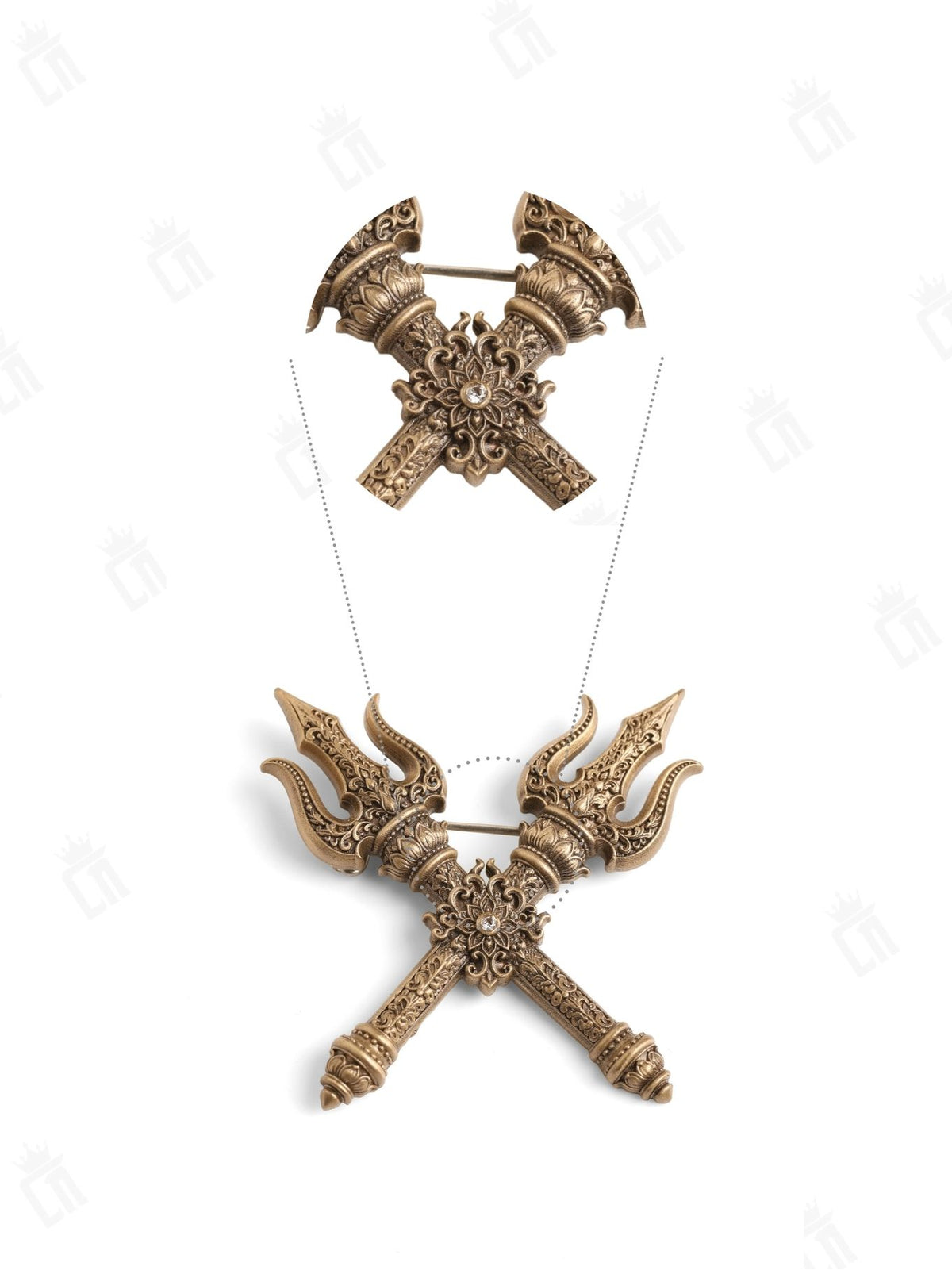 Shakti Trishul Brooch