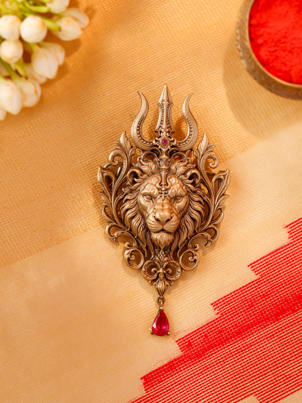 Maheshwari Trishul Brooch