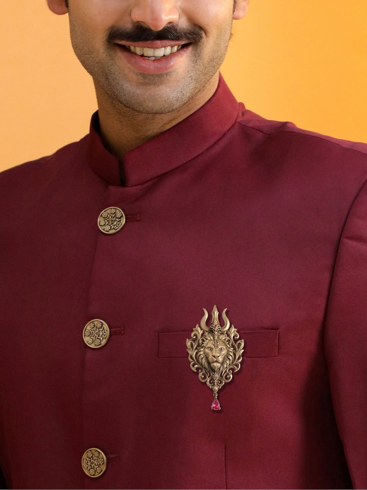 Maheshwari Trishul Brooch