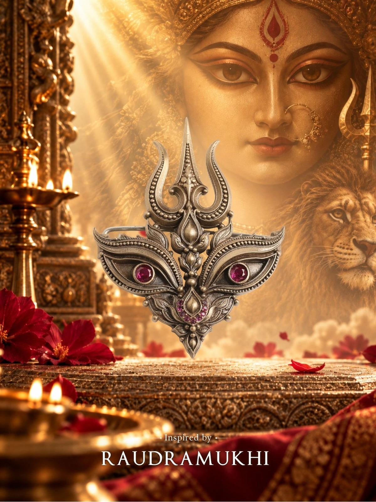 Raudramukhi Brooch