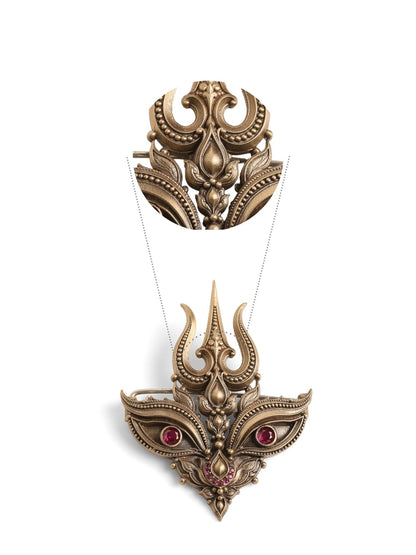 Raudramukhi Brooch