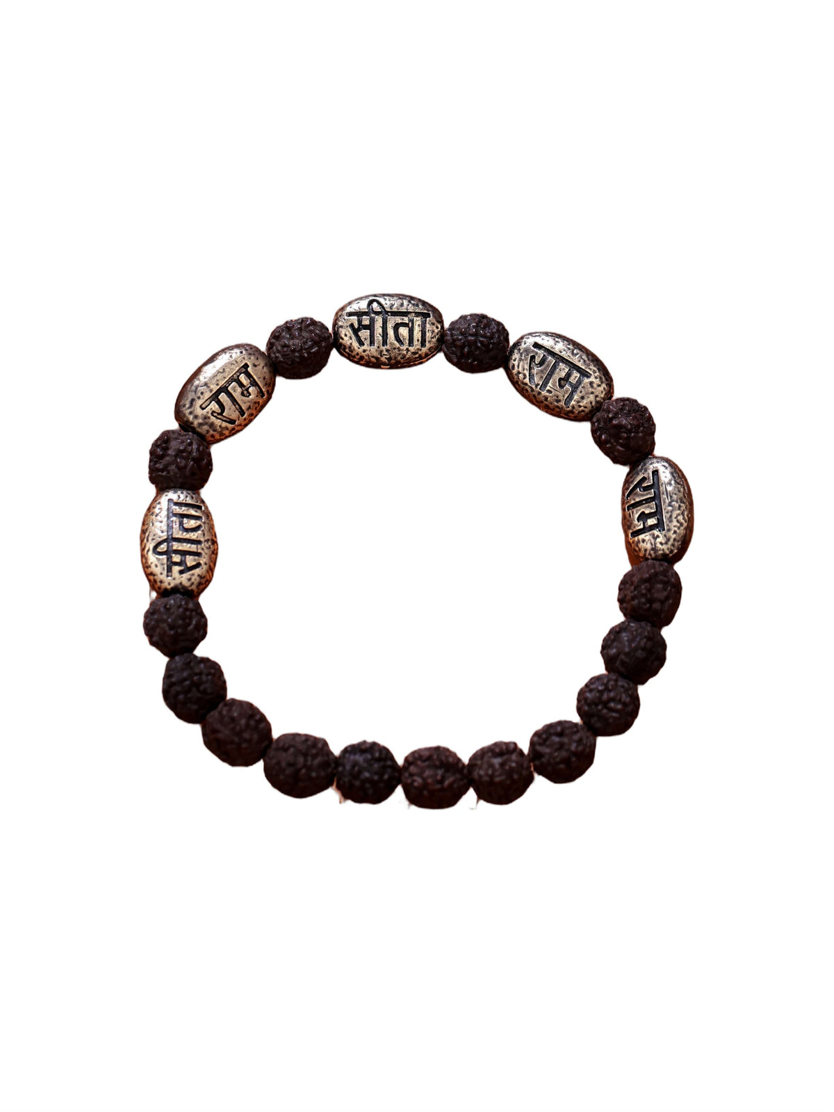 Ram Viraasat bracelet - antique gold bracelet for men with ram viraasat motif, top view
