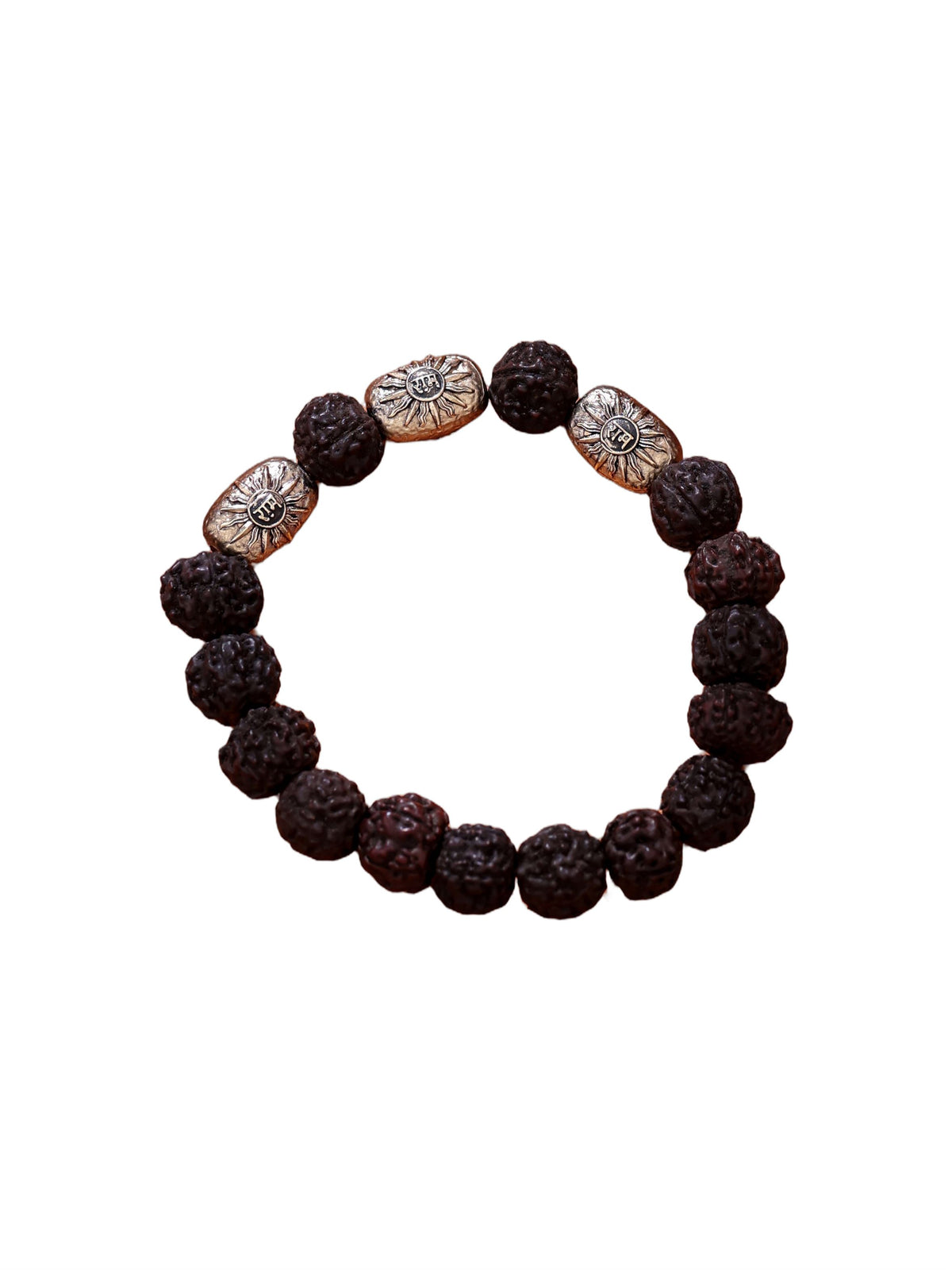 Surya Viraasat bracelet - antique gold bracelet for men with surya viraasat motif, top view