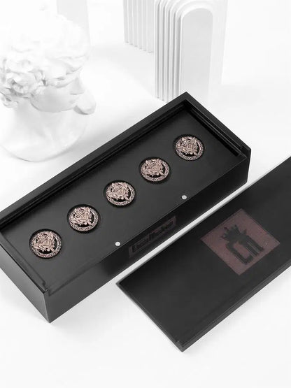 The Knight Lion Shield Buttons