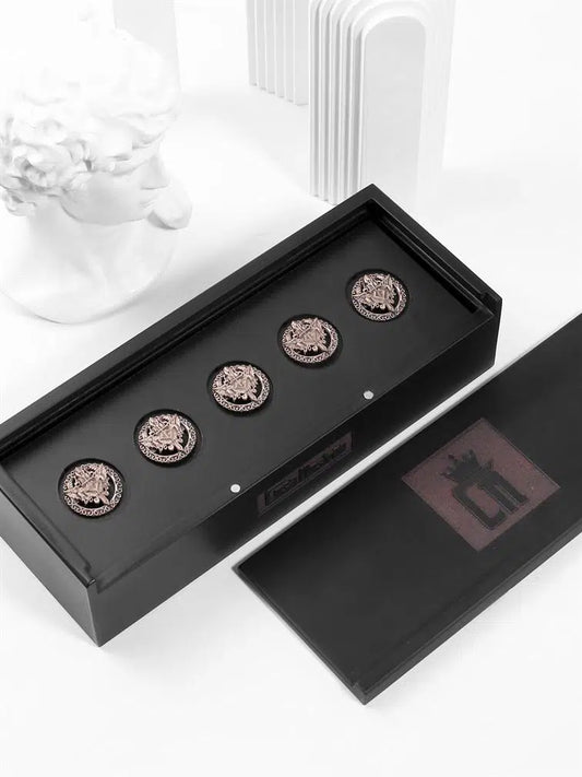 The Knight Lion Shield Buttons