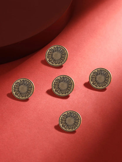Sunflower Glitter Buttons