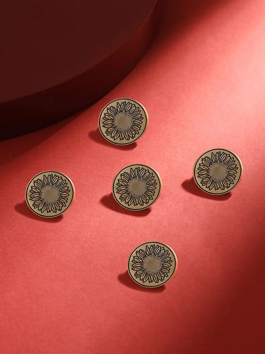 Sunflower Glitter Buttons